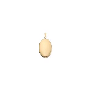 Glänzendes ovales Medaillon - klein - wählen Sie zwischen 8-14 Karat